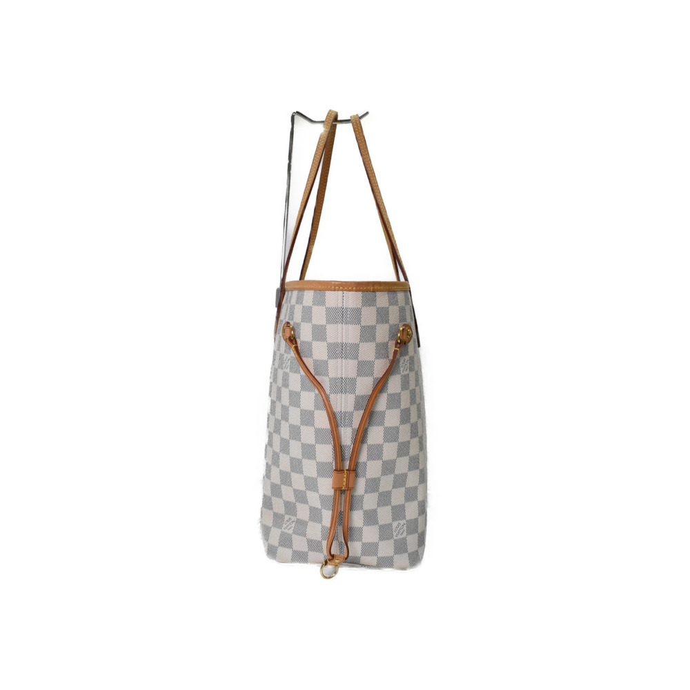 LOUIS VUITTON Neverfull Damier Azur White Ivory White Canvas Tote Bag Mothers - Picture 3 of 9